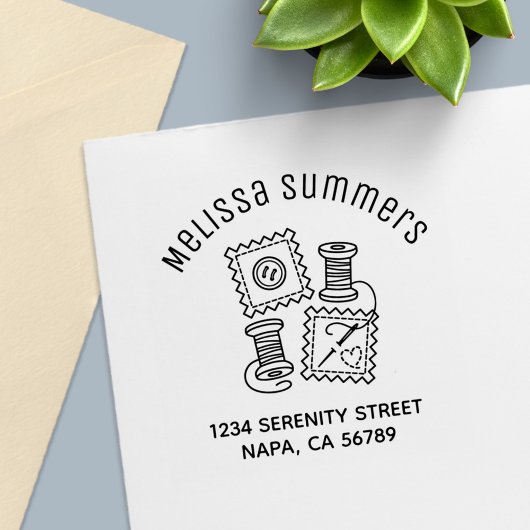 Adres naaigarens Hobby Fabric Needle Arch Zelfinktende Stempel