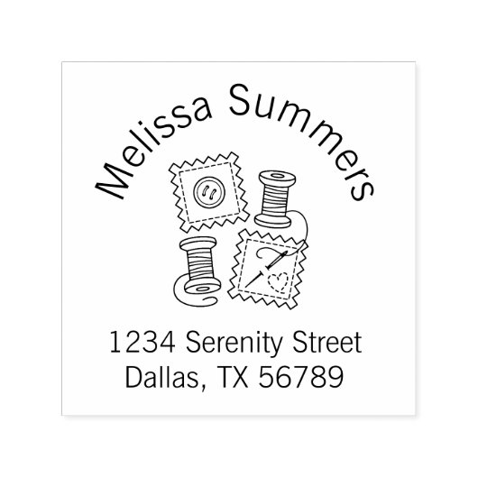 Adres naaigarens Hobby Fabric Needle Arch Zelfinktende Stempel (Design)