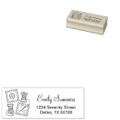 Adres naaigarft Hobby Rubberstempel (Gestempeld)