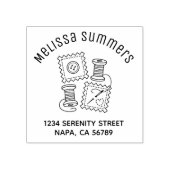 Adres naaigarft Hobby Rubberstempel (Afrduk)