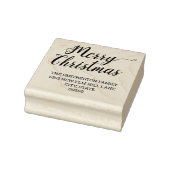 Adres naam van favoriete kerstcursief script rubberstempel (Stempel)