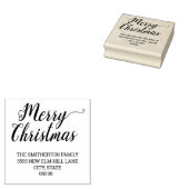 Adres naam van favoriete kerstcursief script rubberstempel (Gestempeld)