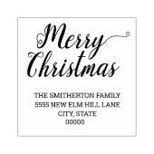 Adres naam van favoriete kerstcursief script rubberstempel (Afrduk)