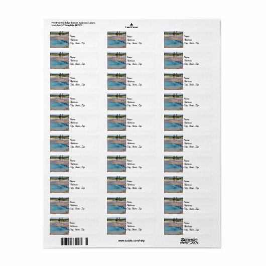 Adres nationaal park Yellowstone Etiket (Full Sheet)
