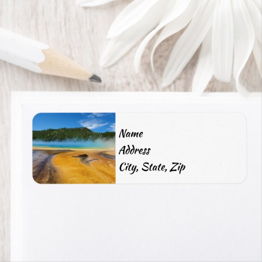 Adres nationaal park Yellowstone Etiket (Insitu)