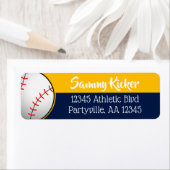 Adres Navy & Gold Baseball Etiket (Insitu)