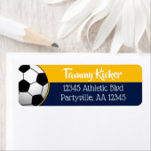 Adres Navy & Gold Soccer Etiket (Insitu)