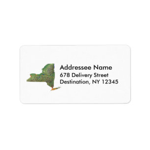 Adres New York Map Label