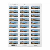 Adres Nubble Heart Lighthouse Return Etiket (Full Sheet)