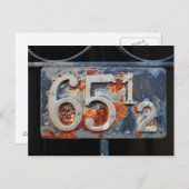 Adres Number Plaque, 65 en een half Briefkaart (Voorkant / Achterkant)