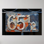 Adres Number Plaque, 65 en een half Poster (Voorkant)