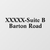 Adres nummer van Business Shop Street aanpassen Raamsticker (Vel)