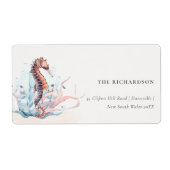 Adres onderwater zeewier Koraal Etiket (Voorkant)