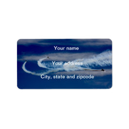 Adres oorlogsvliegtuigen etiket