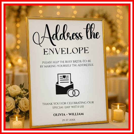 Adres op een Envelop Schrijf Je Eigen Adres Poster