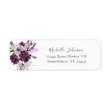 Adres Paarse en lavender Floral Return