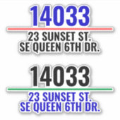 Adres Postbusnummers Sticker (Voorkant)