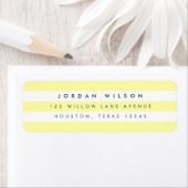 Adres Preppy Pastel Yellow and White Stripes Etiket (Insitu)
