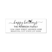 Adres Prettige feestdagen het Hart van het Manuscr Zelfinktende Stempel (Design)