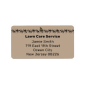 Adres professionele tuinonderhoudsservice etiket (Voorkant)