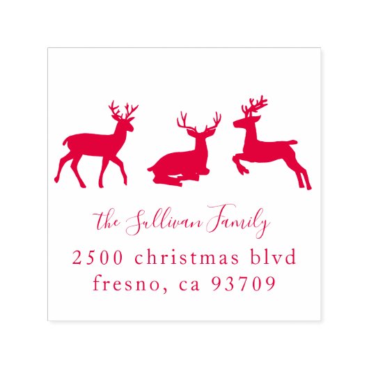 Adres rendierterugkeer  zelfinktende stempel (Design)