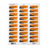 Adres retour label - Halloween Raven & Skull (Full Sheet)