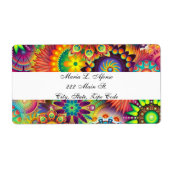 Adres Retourlabels Abstracte Floral Etiket (Voorkant)