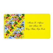 Adres Retourlabels boys Happy Birthday Etiket (Voorkant)