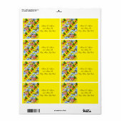 Adres Retourlabels boys Happy Birthday Etiket (Full Sheet)