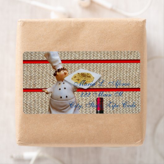 Adres Retourlabels Chef Wine Pasta Etiket (Insitu)