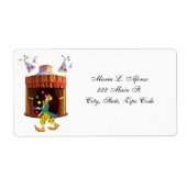Adres Retourlabels Circus Clown Birthdays Etiket (Voorkant)