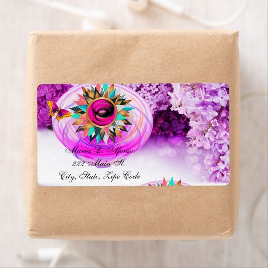 Adres Retourlabels (Floral) Etiket (Insitu)