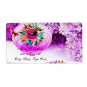 Adres Retourlabels (Floral) Etiket (Voorkant)