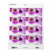 Adres Retourlabels (Floral) Etiket (Full Sheet)