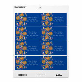 Adres Retourlabels Pizza Taarten Gefeliciteerd met Etiket (Full Sheet)