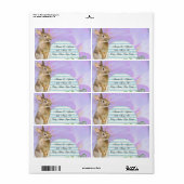 Adres Retourlabels Rabbit Blue Stripe Etiket (Full Sheet)