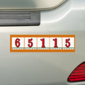 Adres Rode Italiaanse Tegels Bumpersticker (Op auto)