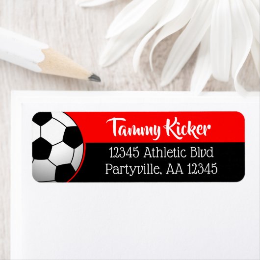 Adres rood en zwart etiket (Insitu)