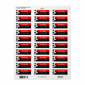 Adres rood en zwart etiket (Full Sheet)