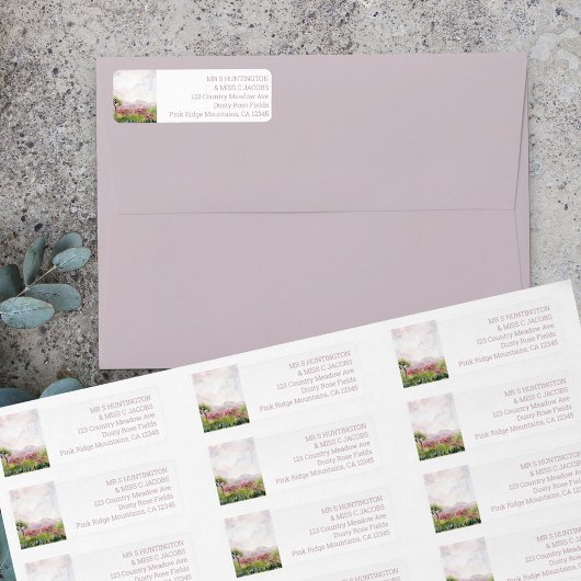 Adres Roos van Waterverf van  Etiket