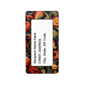 Adres Rosepaint Rosemaling 4 van 6 Etiket (Voorkant)