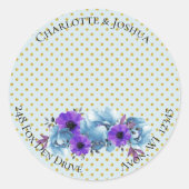 Adres Rozen van Cottage Rustic Wedding Suite Ronde Sticker (Voorkant)