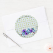 Adres Rozen van Cottage Rustic Wedding Suite Ronde Sticker (Envelop)