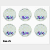 Adres Rozen van Cottage Rustic Wedding Suite Ronde Sticker (Vel)
