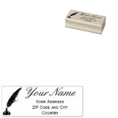 Adres Rubber Stamp - Quill Rubberstempel (Gestempeld)
