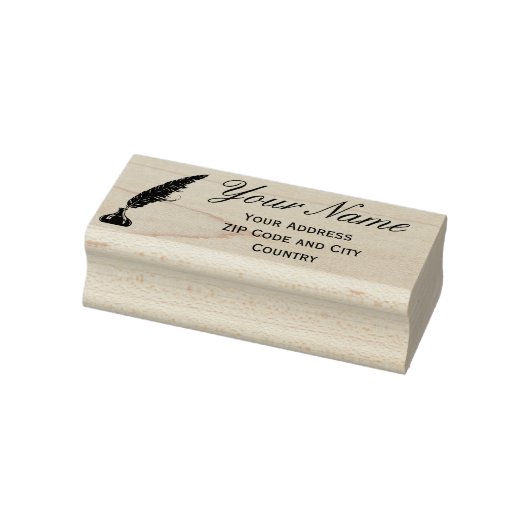 Adres Rubber Stamp - Quill Rubberstempel (Stempel)