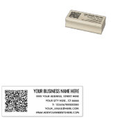 Adres Rubber Stamp Voorbeeld met QR-code Rubberstempel (Gestempeld)