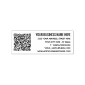 Adres Rubber Stamp Voorbeeld met QR-code Rubberstempel (Afrduk)