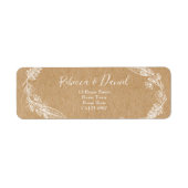 Adres Rustic Floral Etiket (Voorkant)
