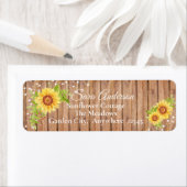 Adres Rustic Yellow Floral Sunflower Etiket (Insitu)